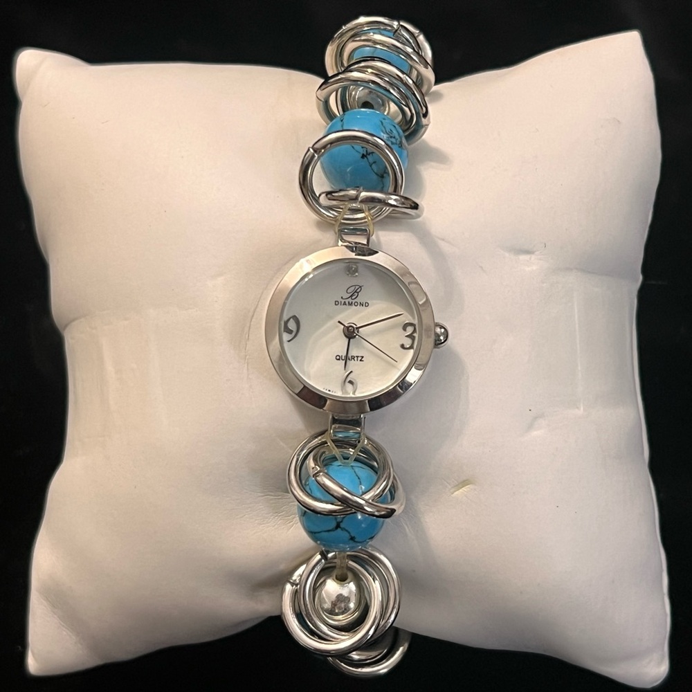 Chopard Silver and Turquoise Women's Watch